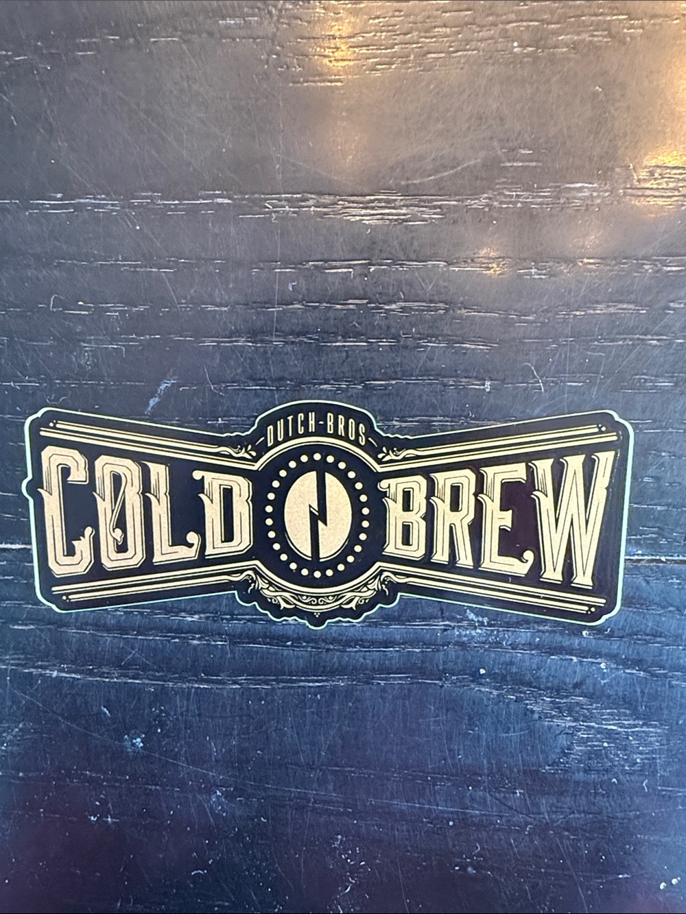 Dutch Bros Cold Brew sticker - black and Cream Logo